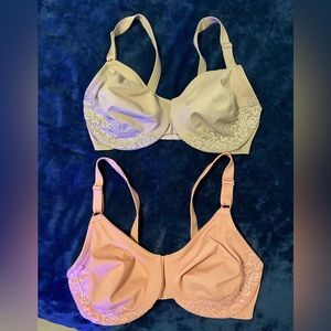 Set of two Olga bras- NWOT. Pink and grey size 36DD never worn
